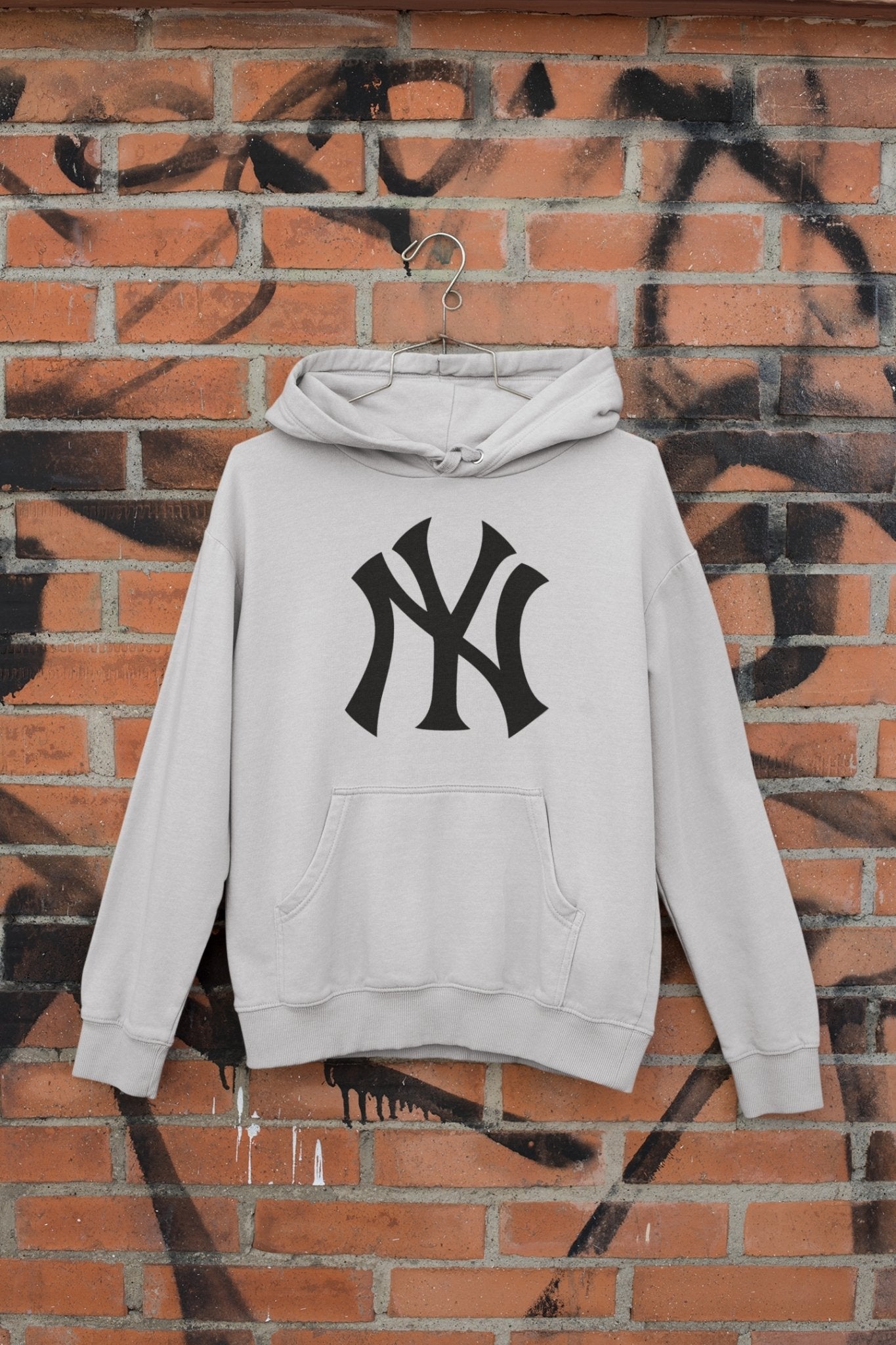 New York Yankees Men Hoodies-FunkyTradition XXL / Grey