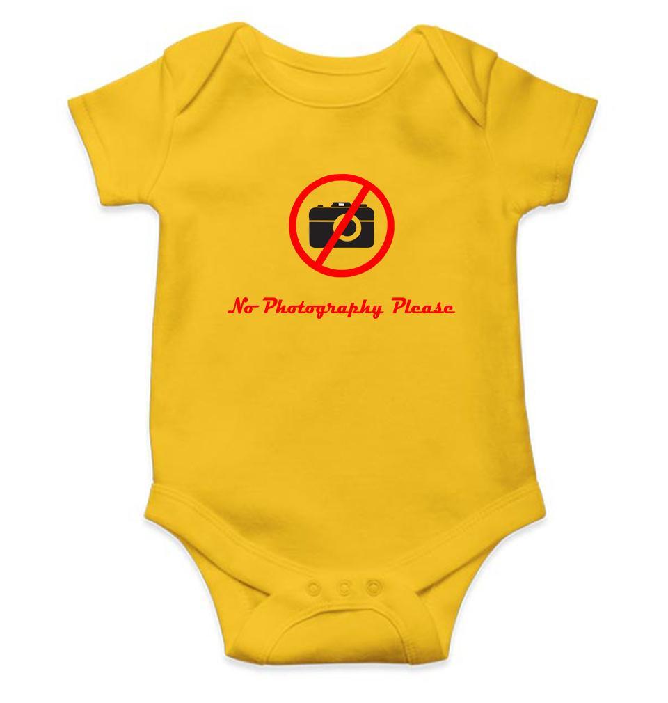 No Photography Please Rompers for Baby Boy- FunkyTradition FunkyTradition