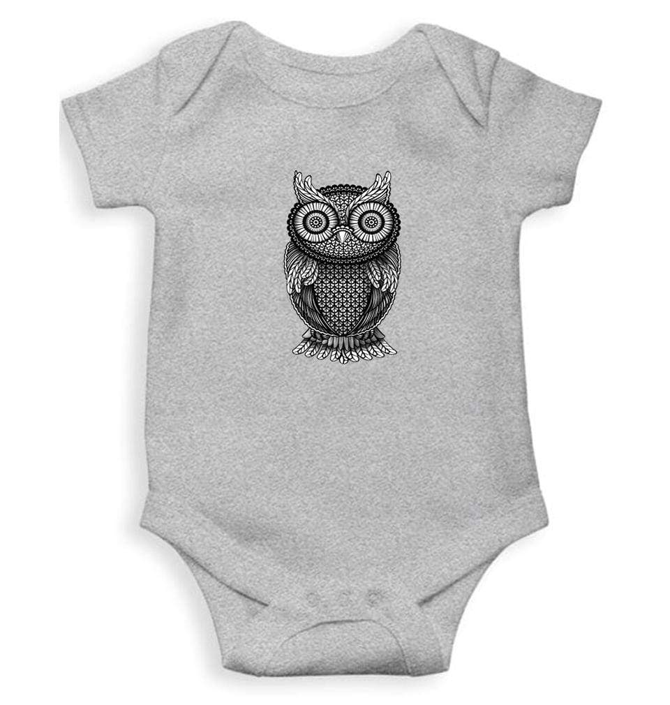 Ornamental Owl Abstract Rompers for Baby Boy- FunkyTradition FunkyTradition