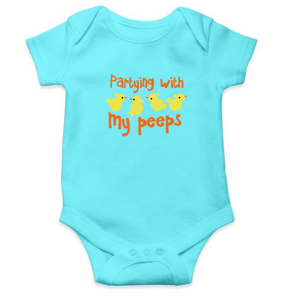 Partying With My Peeps Rompers for Baby Boy- FunkyTradition FunkyTradition
