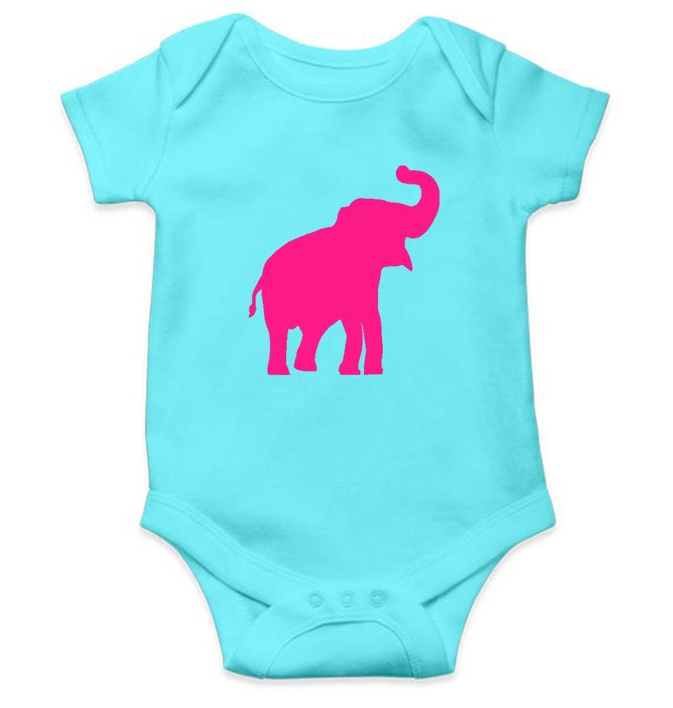 Pink Elephant Abstract Rompers for Baby Girl- FunkyTradition FunkyTradition