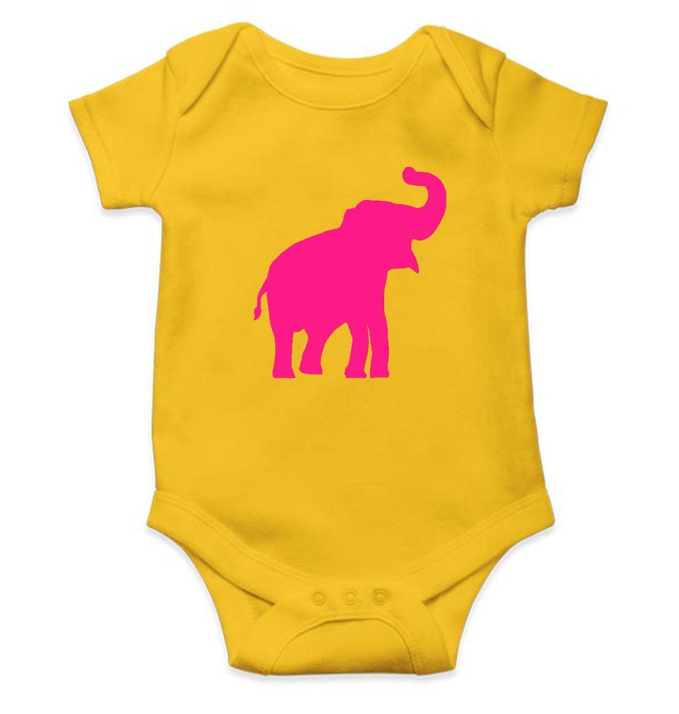 Pink Elephant Abstract Rompers for Baby Girl- FunkyTradition FunkyTradition