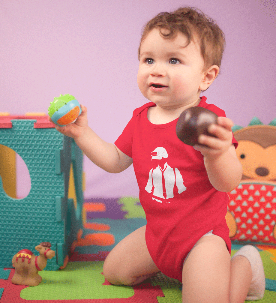 PUBG Logo Rompers for Baby Boy- FunkyTradition FunkyTradition