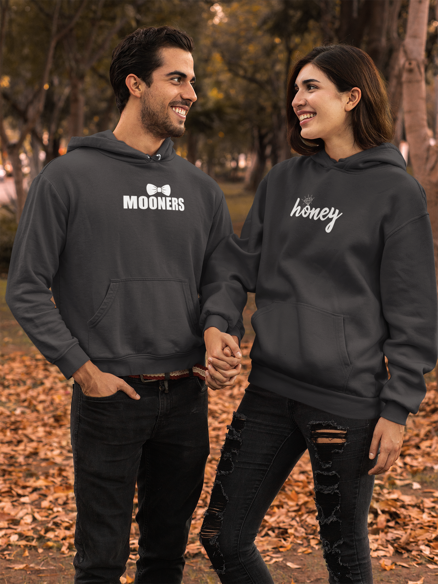 Honey Mooners Couple Hoodie-FunkyTradtion