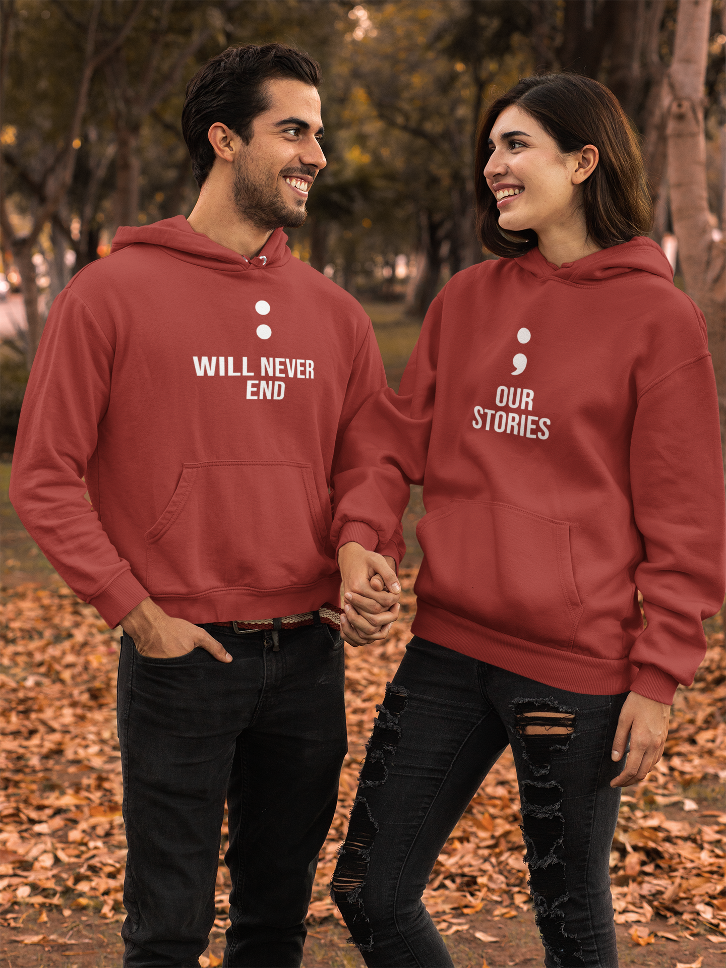 Our Stories Couple Hoodie-FunkyTradition