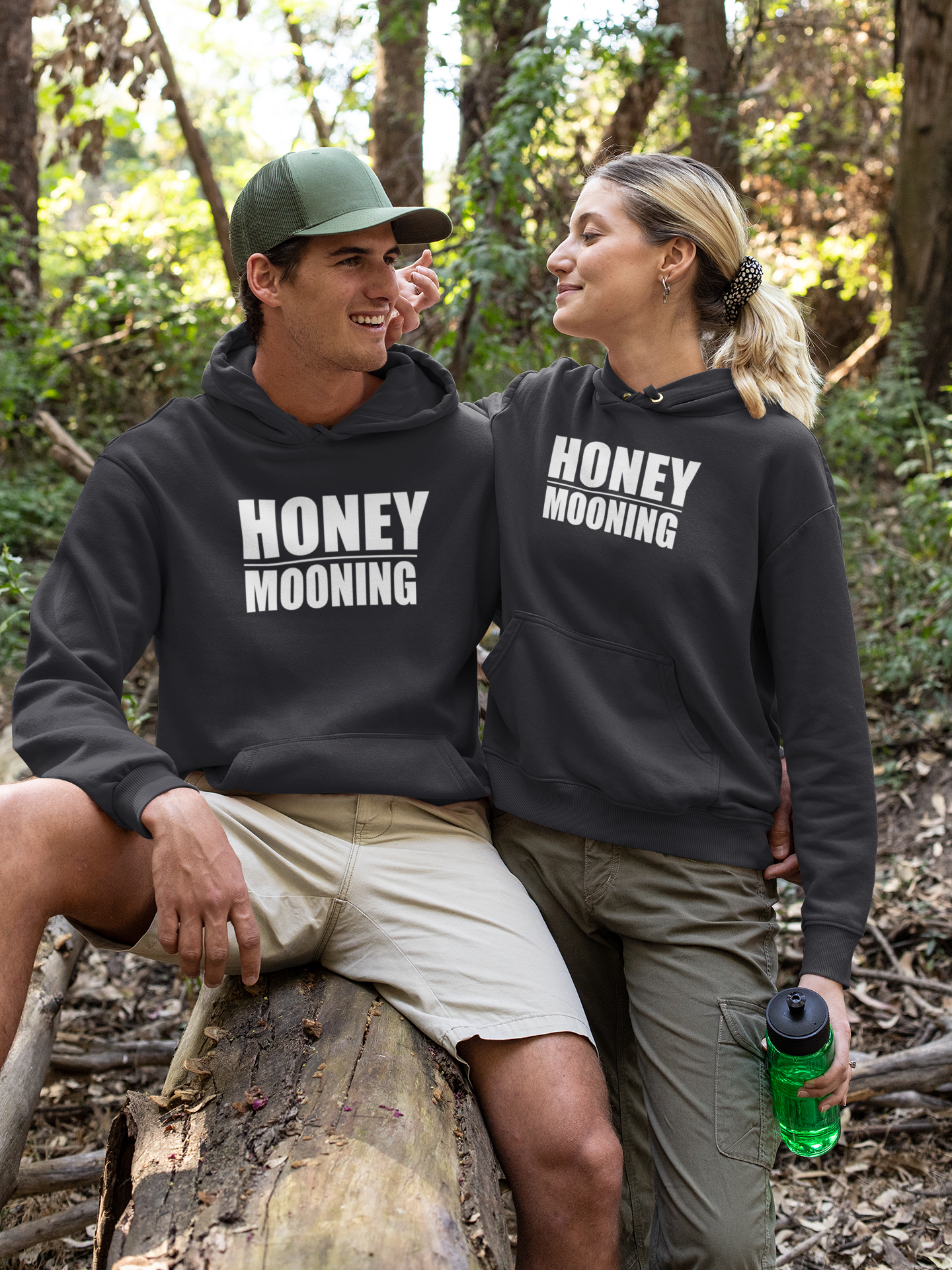 Honey Mooning Couple Hoodie-FunkyTradtion