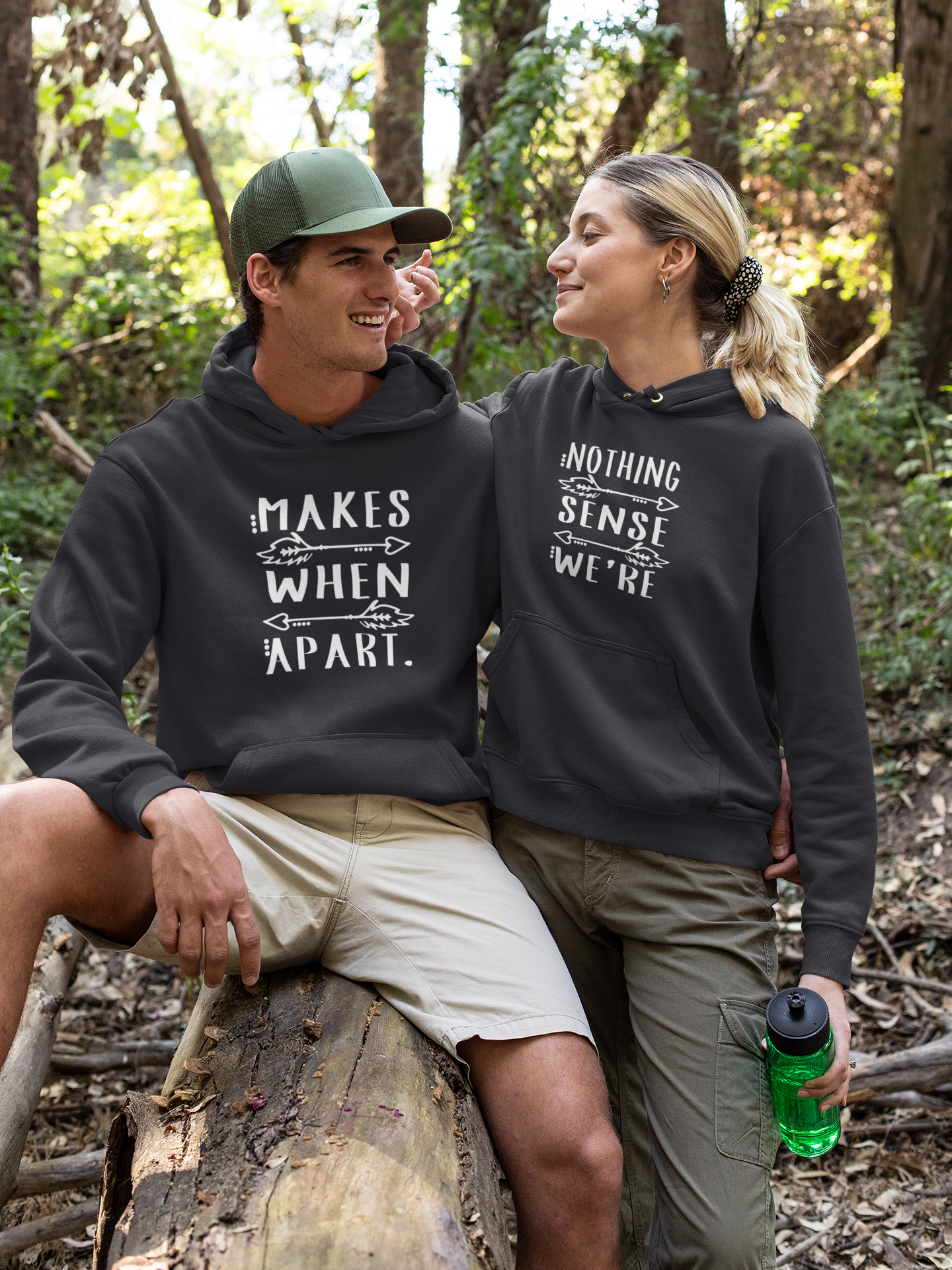 Nothing Makes Sense Couple Hoodie-FunkyTradition