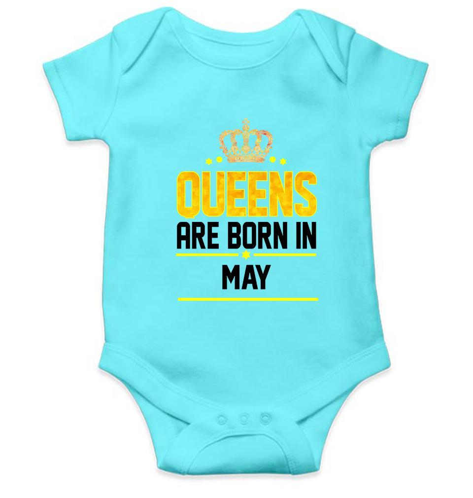 Queens Are Born In May Rompers for Baby Girl- FunkyTradition FunkyTradition