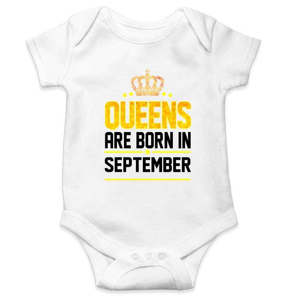 Queens Are Born In September Rompers for Baby Girl- FunkyTradition FunkyTradition
