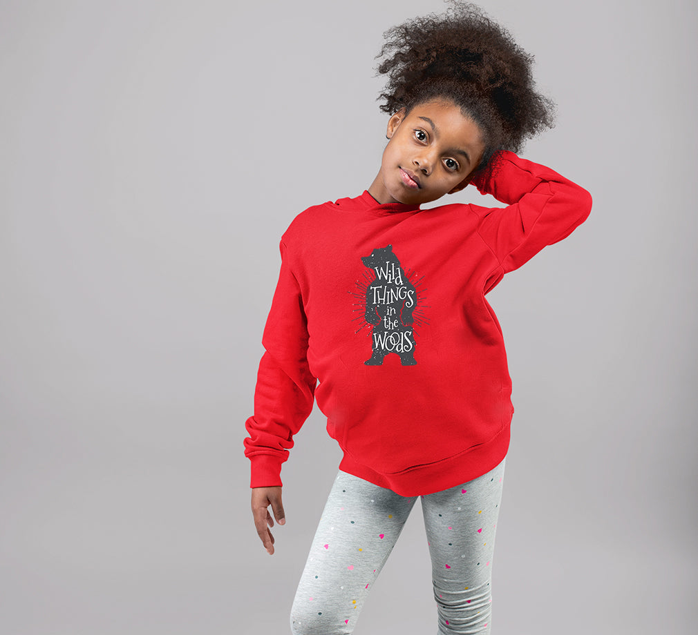 WILD THINGS IN THE WOODS Hoodie For Girls -FunkyTradition