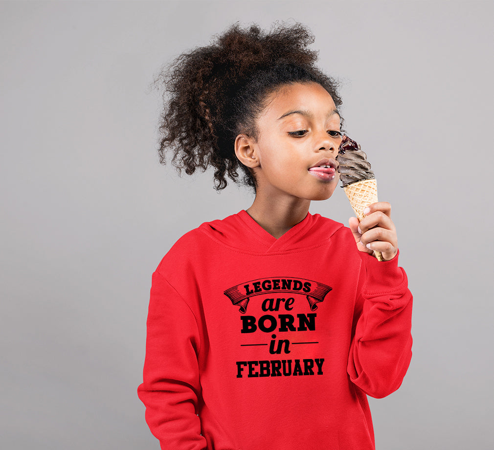 Legends are Born in February Hoodie For Girls -FunkyTradition