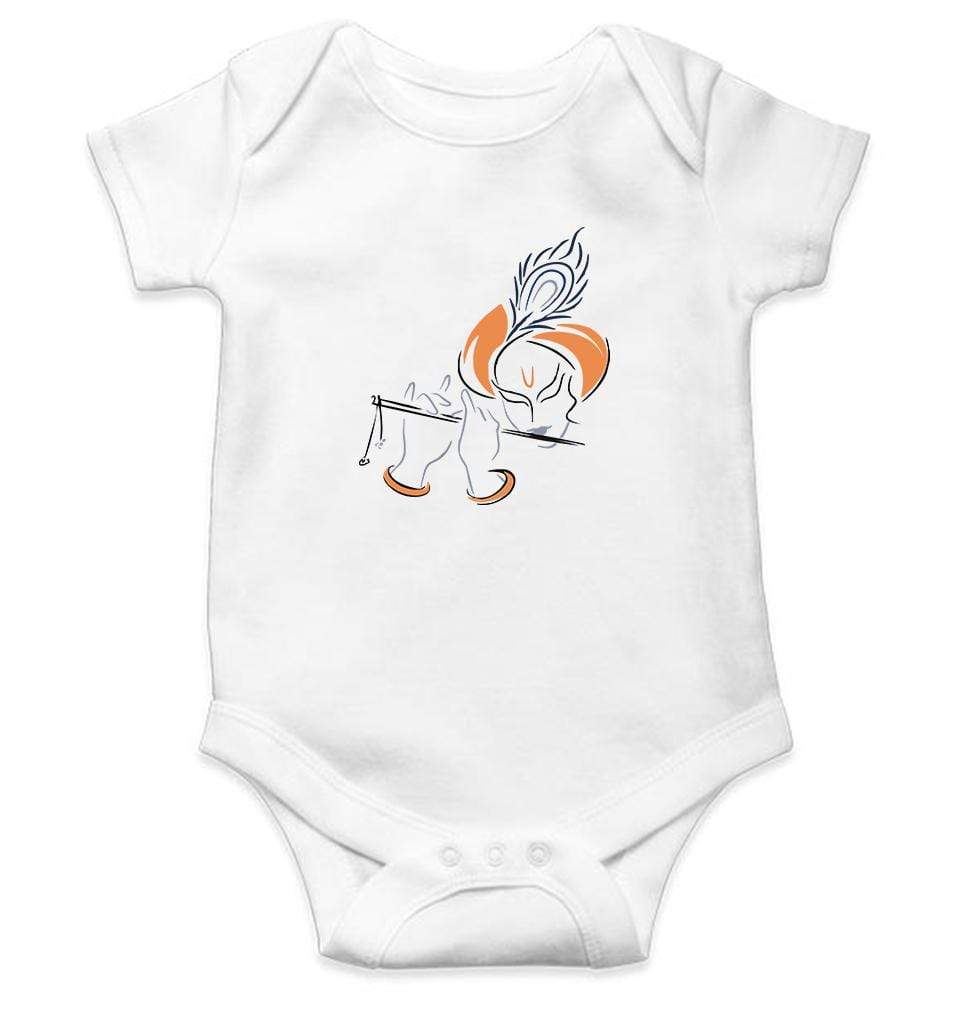 Shree Krishna Rompers for Baby Girl- FunkyTradition FunkyTradition