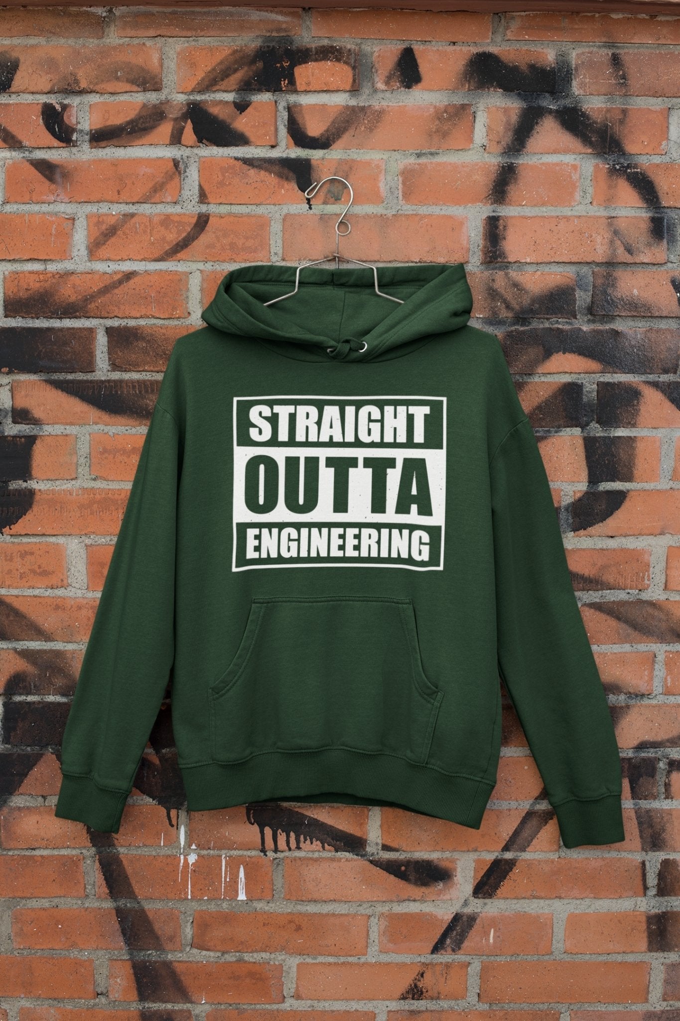 Straight Outta Engineering Hoodies for Women-FunkyTradition - Funky Tees Club