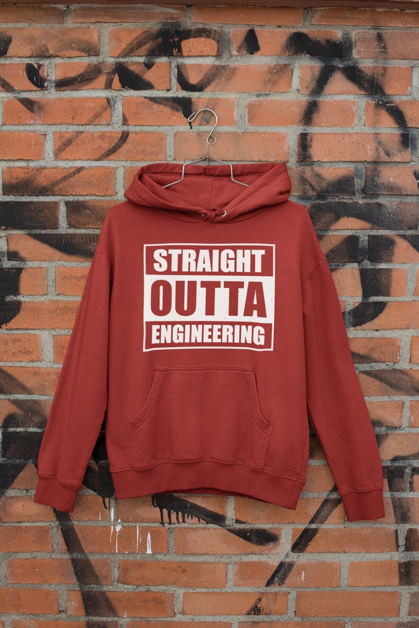 Straight Outta Engineering Hoodies for Women-FunkyTradition - Funky Tees Club