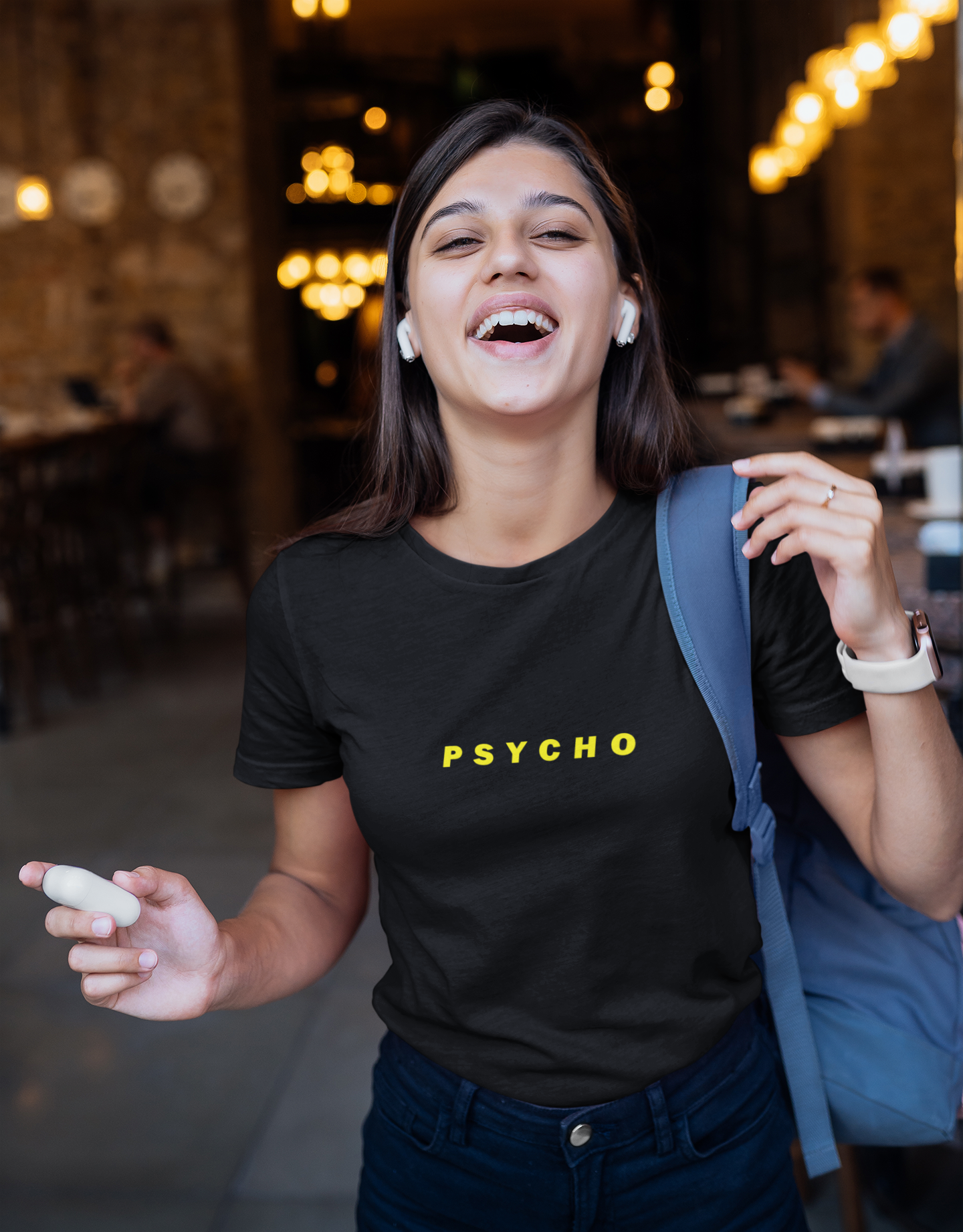 Psycho Minimal Women Half Sleeves T-shirt- FunkyTradition