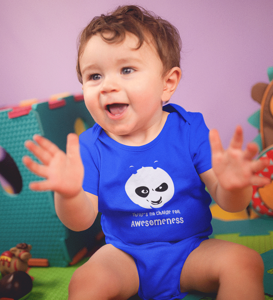 There is no charge for awesomeness Panda Abstract Rompers for Baby Boy- FunkyTradition FunkyTradition