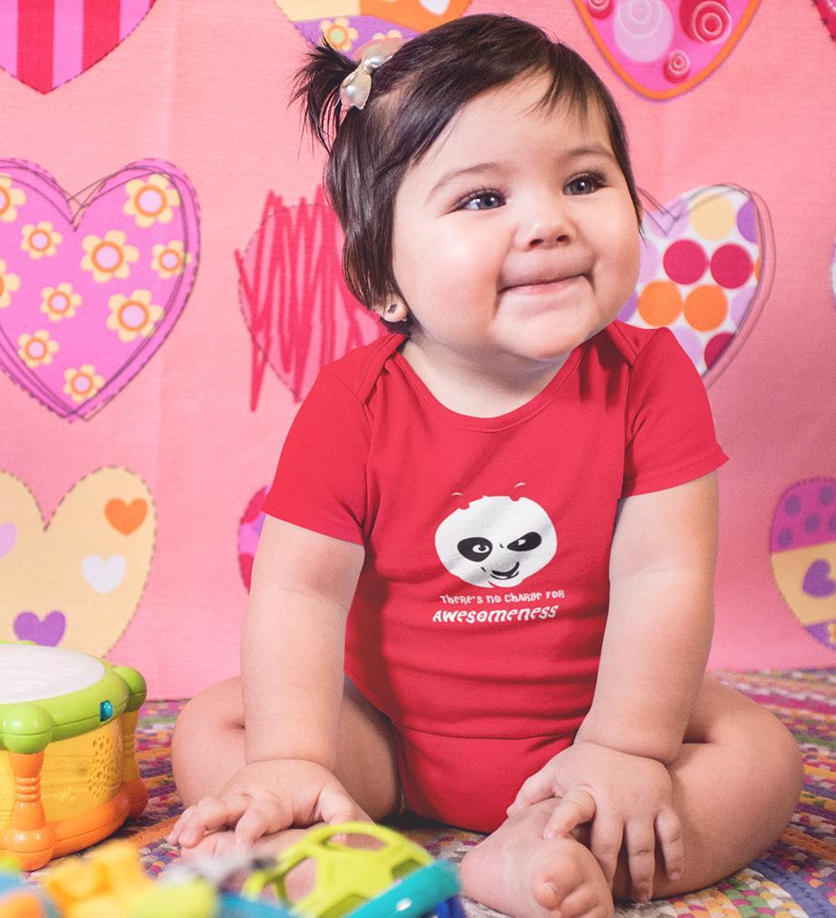There is no charge for awesomeness Panda Rompers for Baby Girl- FunkyTradition FunkyTradition