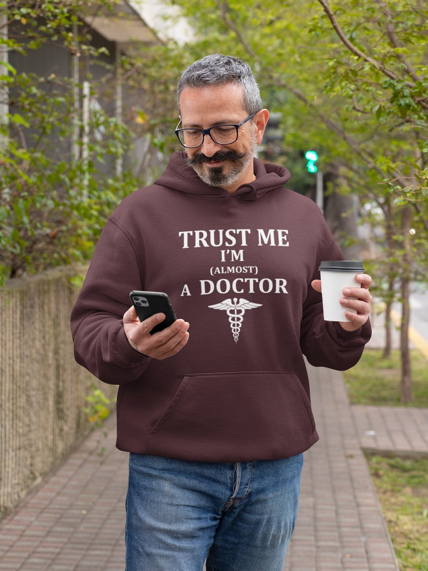 Trust Me I Am Almost A Doctor Men Hoodies-FunkyTradition - Funky Tees Club