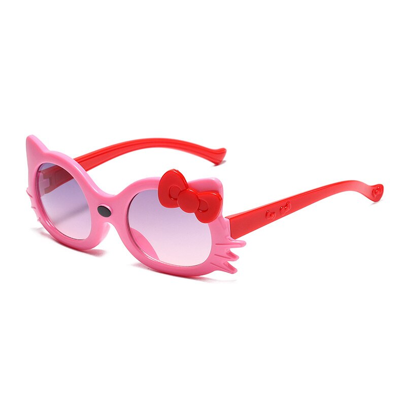 Pink Round Cat Eye Sport Sunglasses For Boys And Girls-FunkyTradition (4+ Kids Sunglasses)