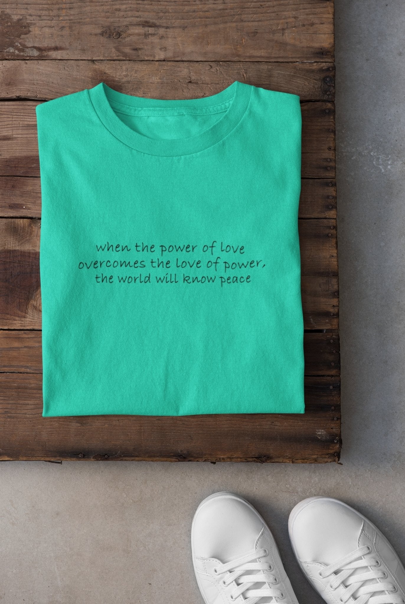 When the Power of Love Overcomes Minimal Women Half Sleeves T-shirt- FunkyTradition - Funky Tees Club
