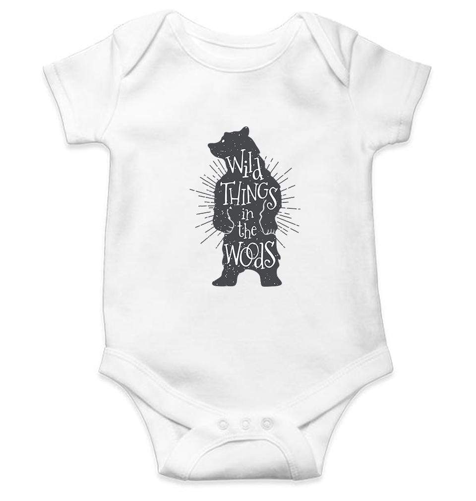 Wild things in the wood Bear Rompers for Baby Boy- FunkyTradition FunkyTradition