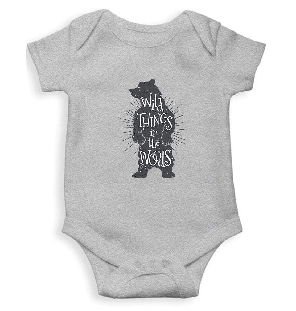 Wild things in the wood Bear Rompers for Baby Boy- FunkyTradition FunkyTradition