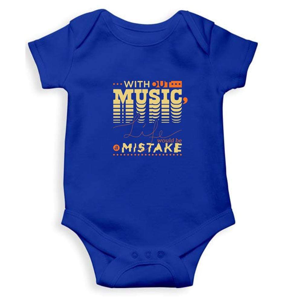 Without music life would be a mistake Rompers for Baby Girl- FunkyTradition FunkyTradition